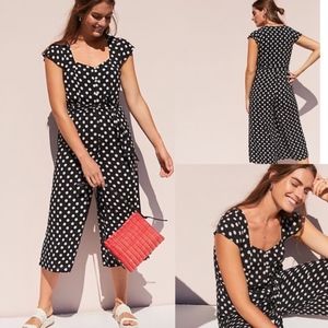 Anthropologie Maeve Polka Dot Jumpsuit